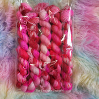 READY TO SHIP HAND DYED YARN MINI SKEINS