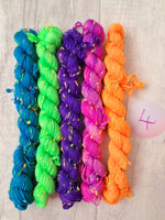 Neon Nepp Mini Skein Bundles 4ply Ready to Ship