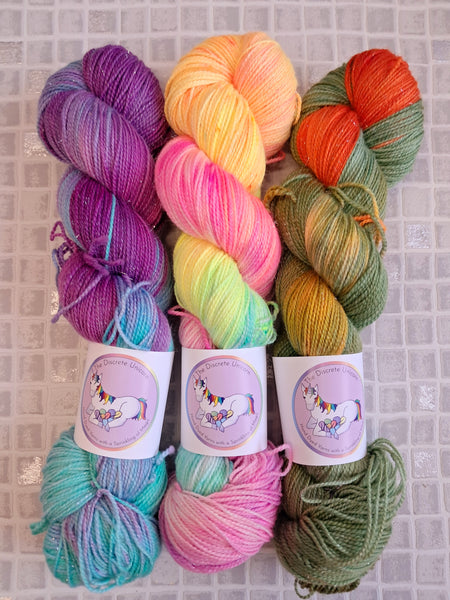 Silver Sparkle Sock 3 X 100G 400M SKEINS In Stock Ready to Ship Skeins SALE Shop Update