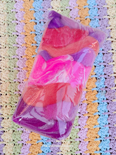 Stuffed Scrap Fibre Bags 100g Mixed Breeds Wool Tops ready to ship